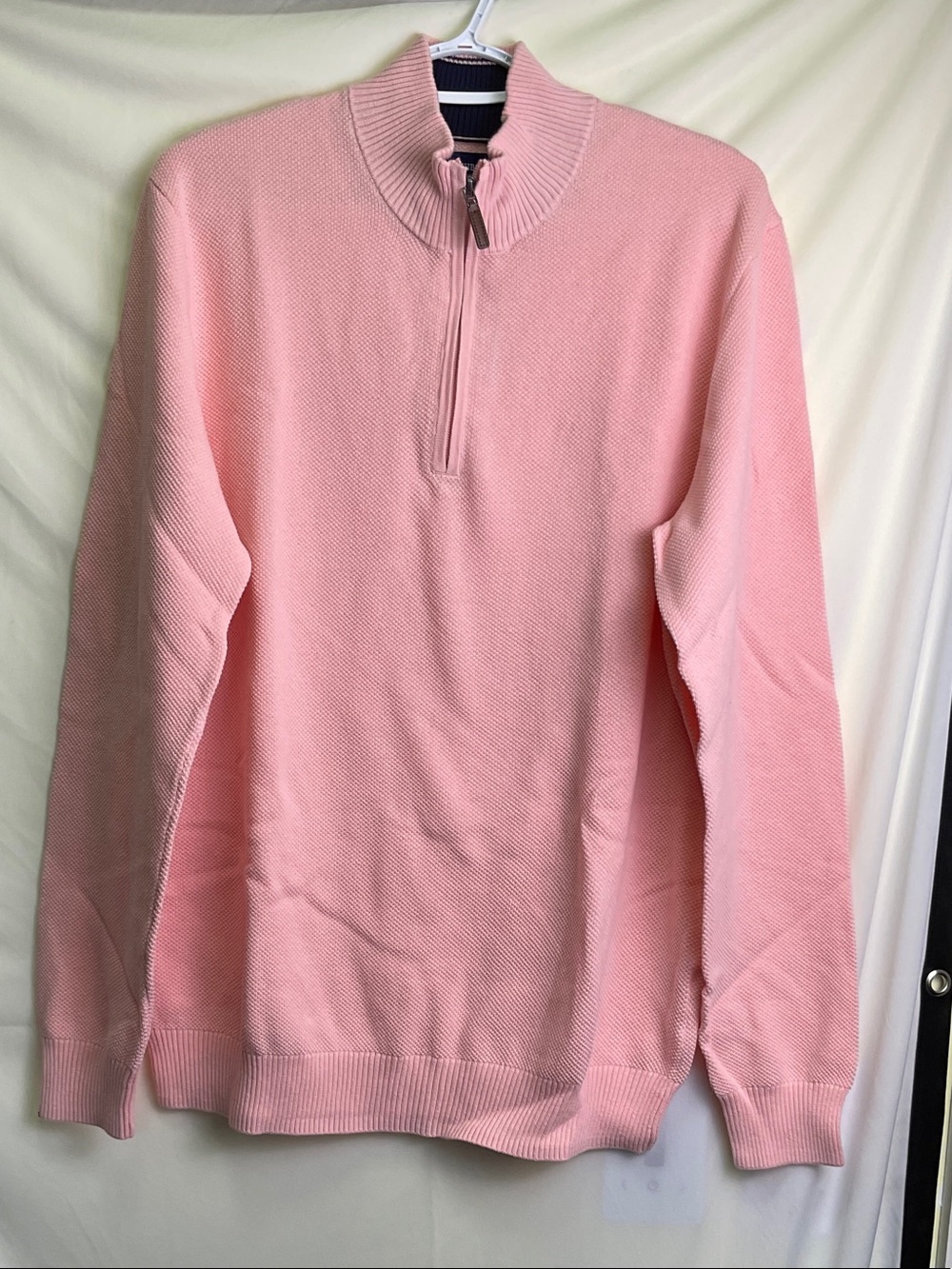 Club Room Men's Pink Quarter-Zip Pullover Sweater